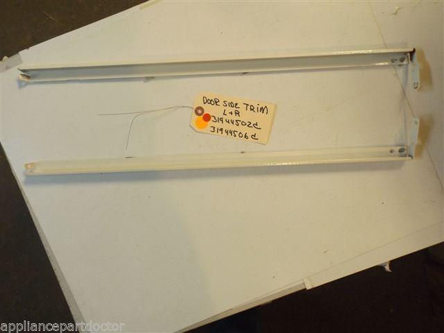 AMANA STOVE 31944502C 31944506C Trim, Side Door Lt & Rt (bsq) USED AMANA STOVE 31944502C 31944506C Trim, Side Door Lt & Rt (bsq) USED
